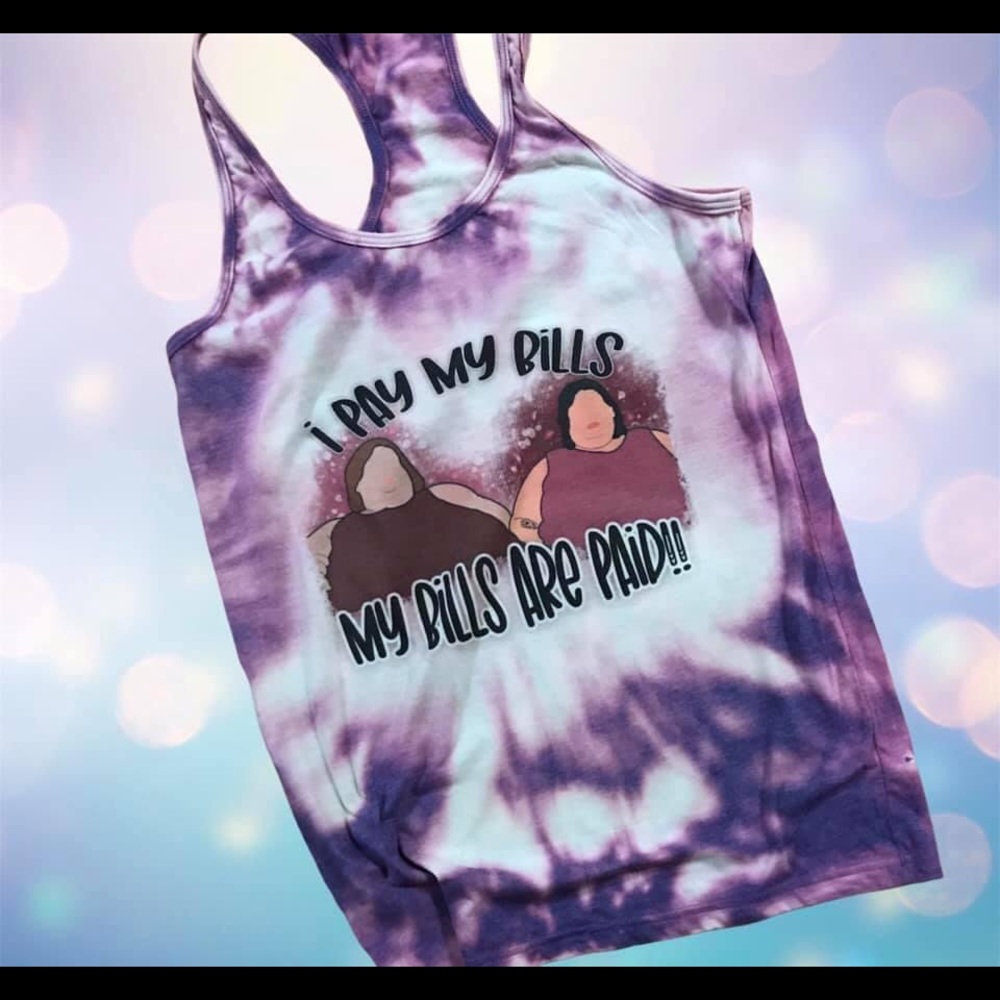 Bleached tank top, sublimation top, shirt